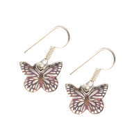 Starburst Butterfly Stone Powder Inlay Earrings