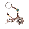 Hemp Keychain w/ Bone Peace Flower Pendant