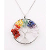 Tree of Life Necklace with Genuine Multicolored Crystals