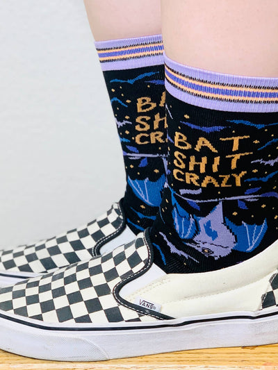 Bat Shit Crazy Womens Crew Socks