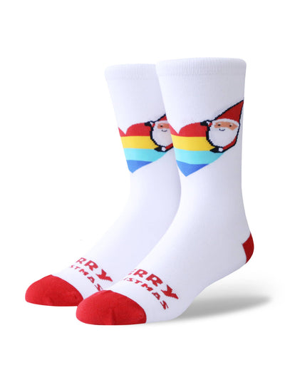 Merry Christmas Socks: LGBTQ+ Santa Claus With Heart